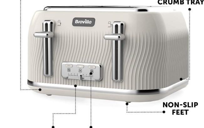 Breville VTT891 flow collection 4 slice Toaster